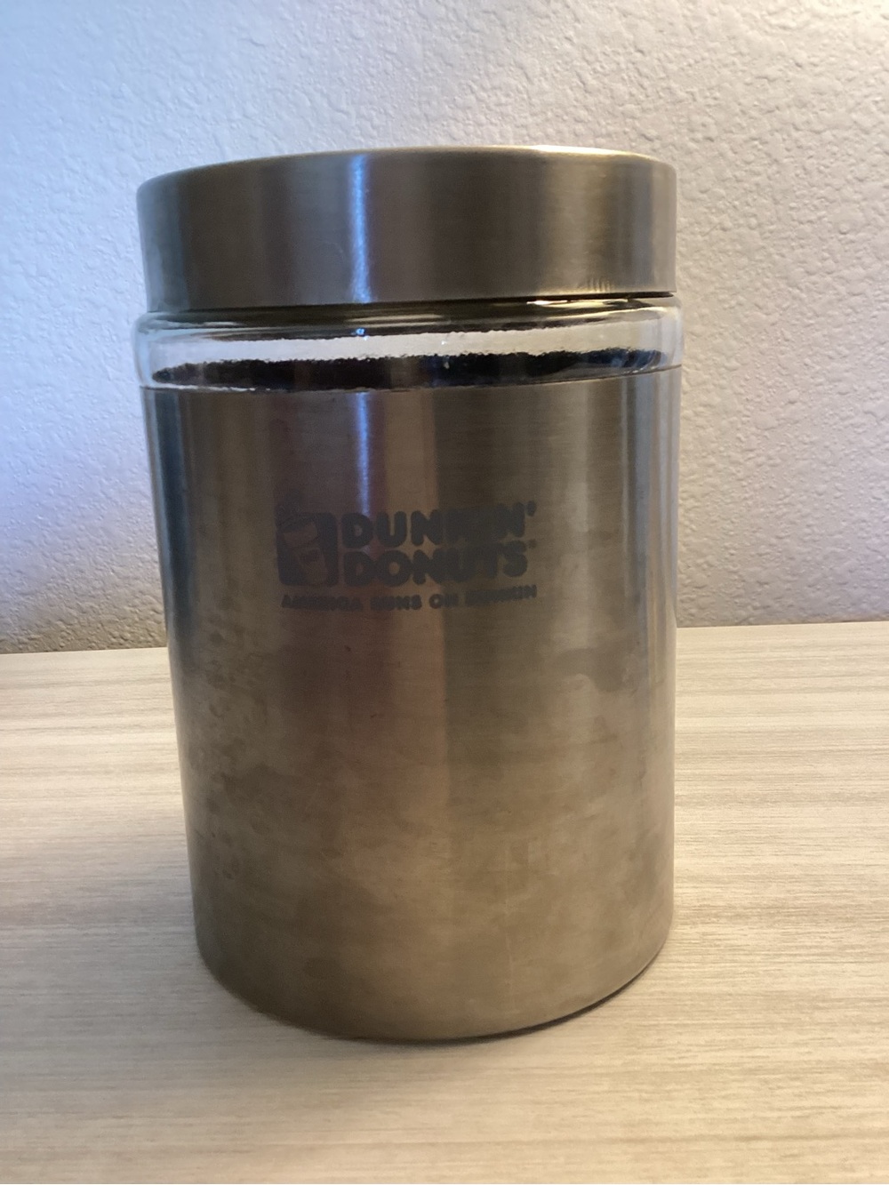 Dunkin' Donuts Stainless Steel Coffee Canister - Silver